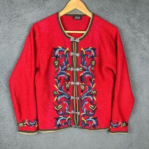 Vrikke Red Wool Waistcoat Women’s Small Irene Haugland Zahl 100% Wool